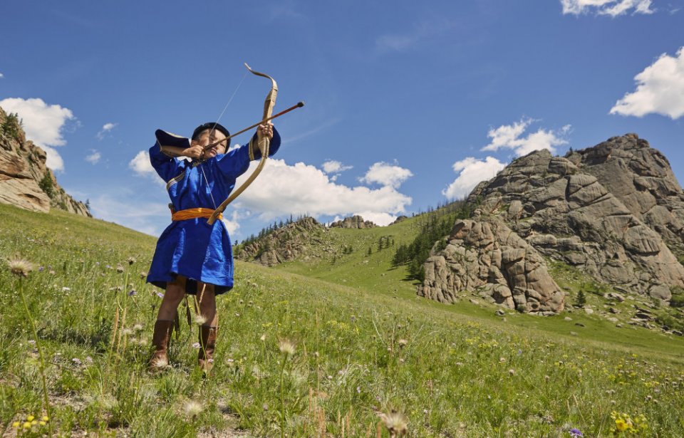 Jousiammuntaa Mongoliassa Jousiammuntaa Mongoliassa