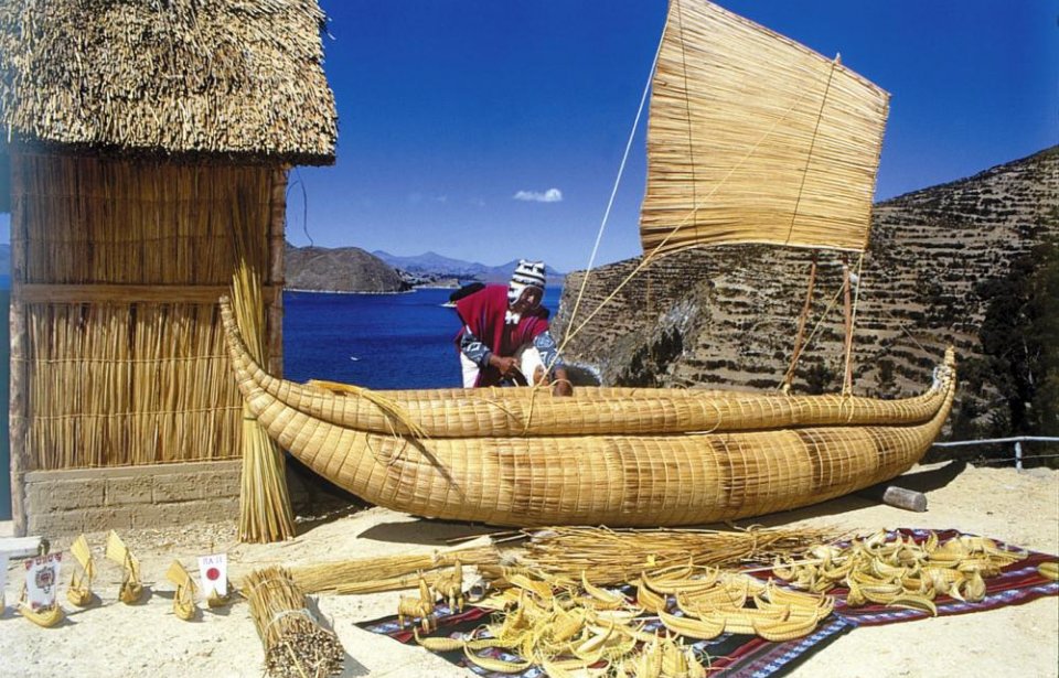 Totora kaislavene Bolivia