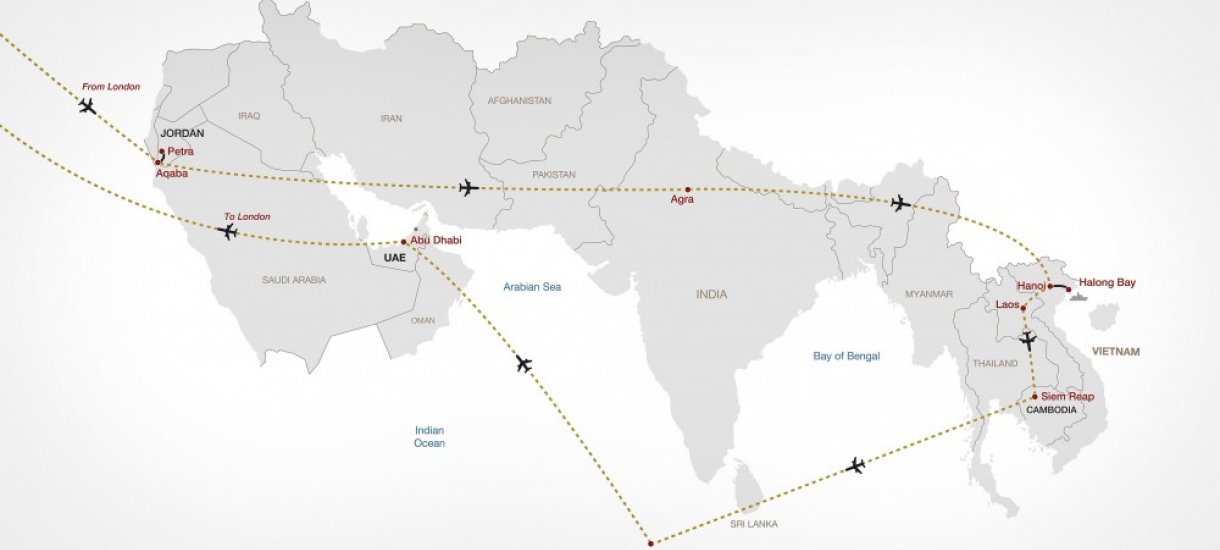 Pearls of the Orient -matkareitti Pearls of the Orient