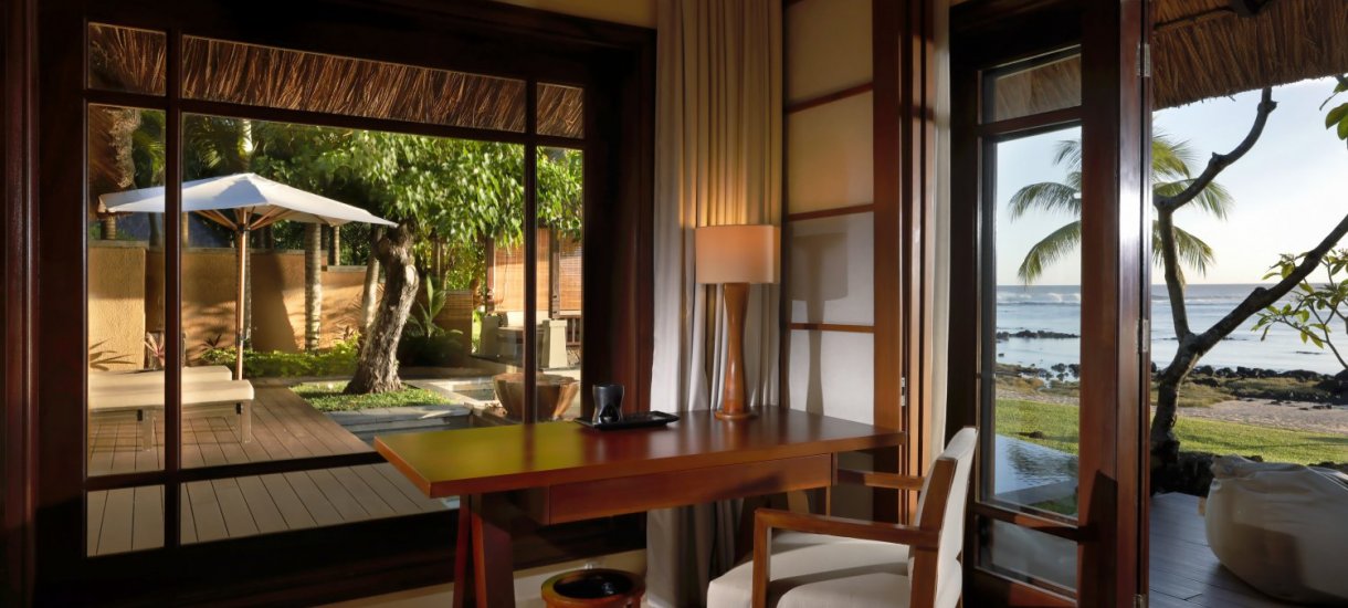 Shanti Maurice beachfront suite pool villa
