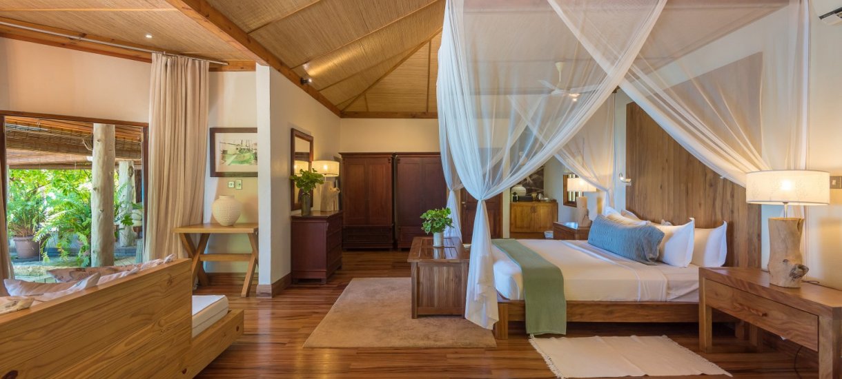 Denis Private Island cottage interior