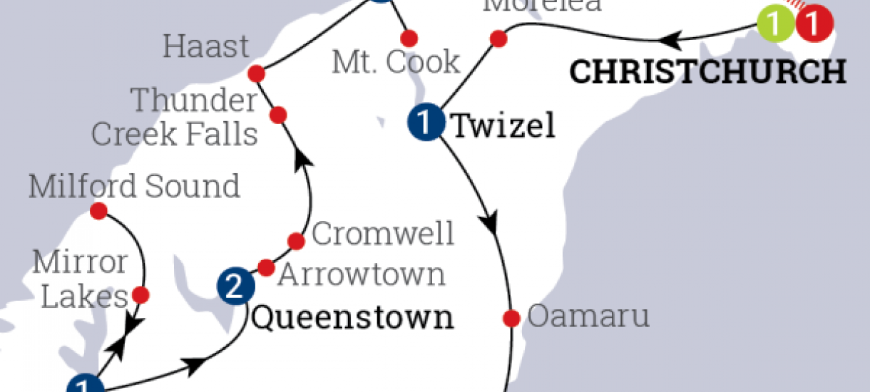 Southern Spectacular kartta Southern Spectacular kartta