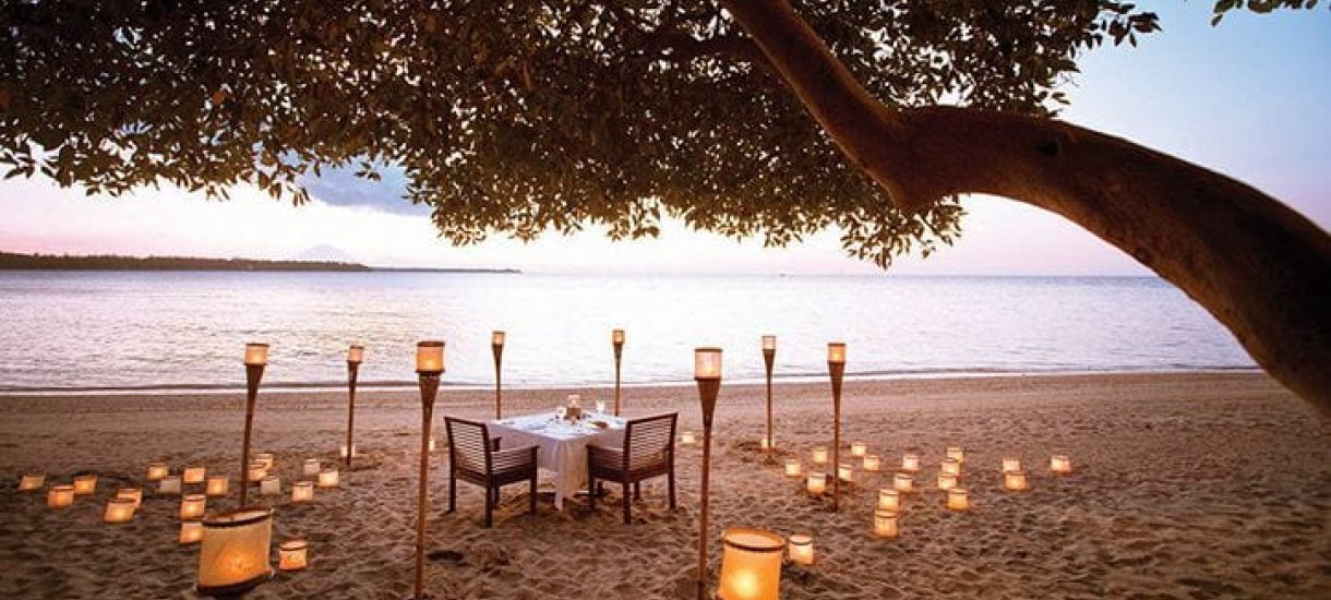 Oberoi Lombok romanttinen illallinen