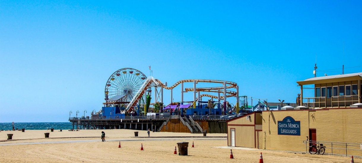 Santa Monica Beach and Pier